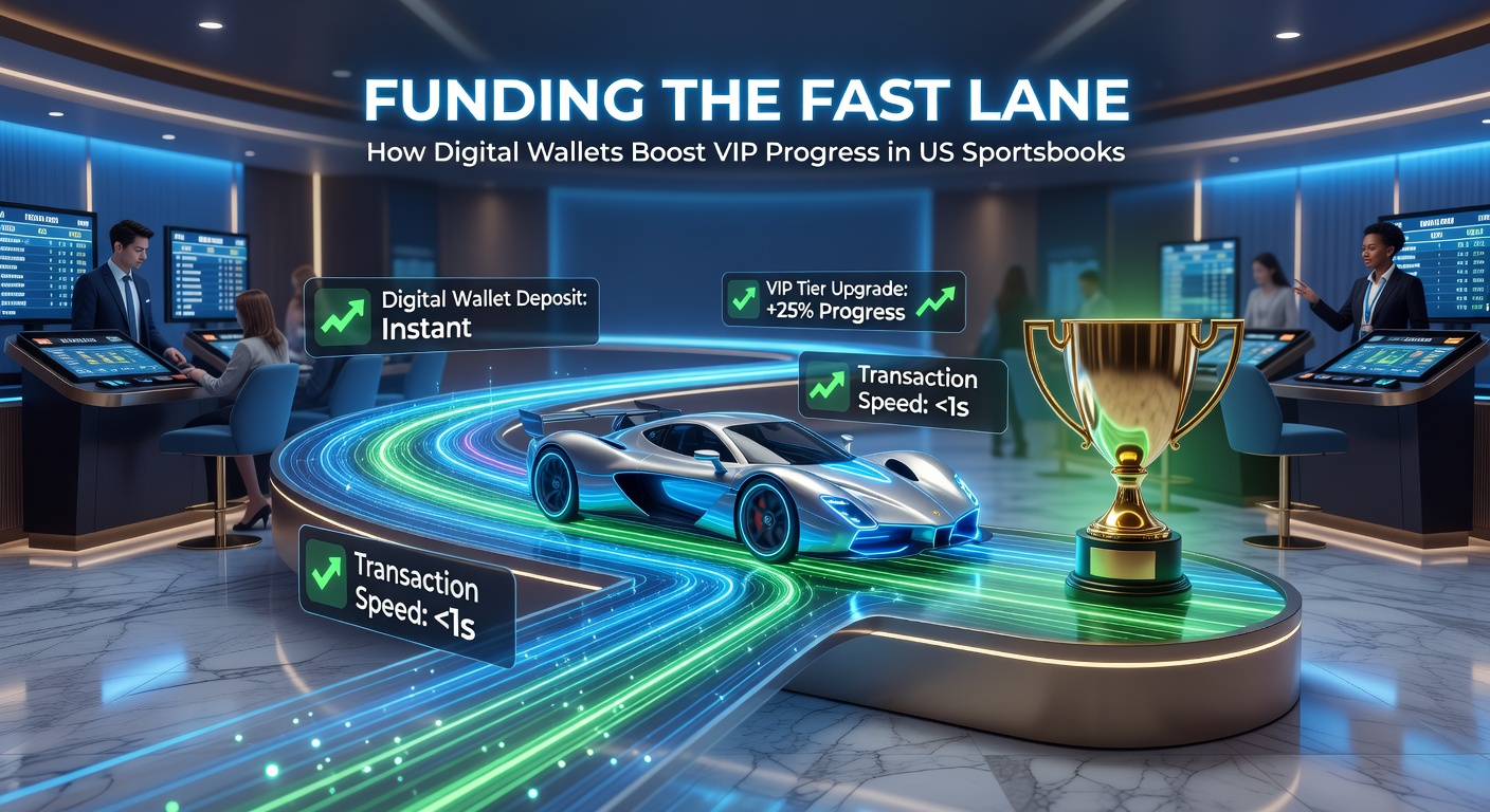 Graph illustrating VIP tier progression rates comparing digital wallet users versus traditional payment methods in major US sportsbooks, with wallet users advancing 2.5x faster