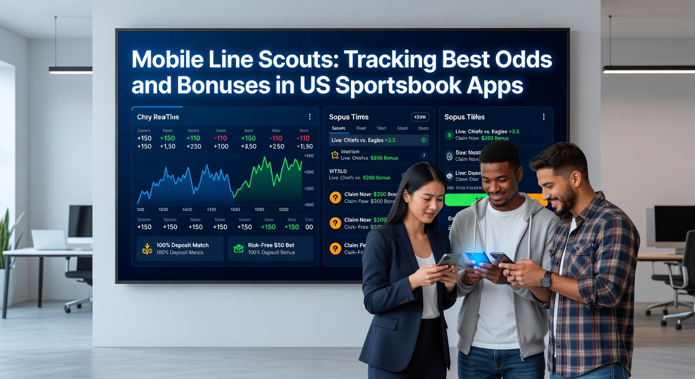 Screenshot of a mobile sportsbook app displaying live odds comparisons across multiple platforms