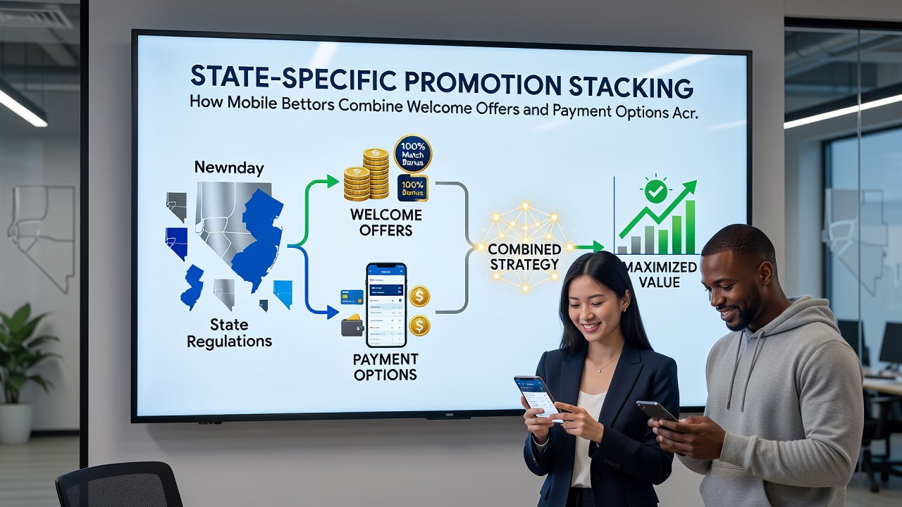Bettors comparing payment methods and bonus terms across different US state borders