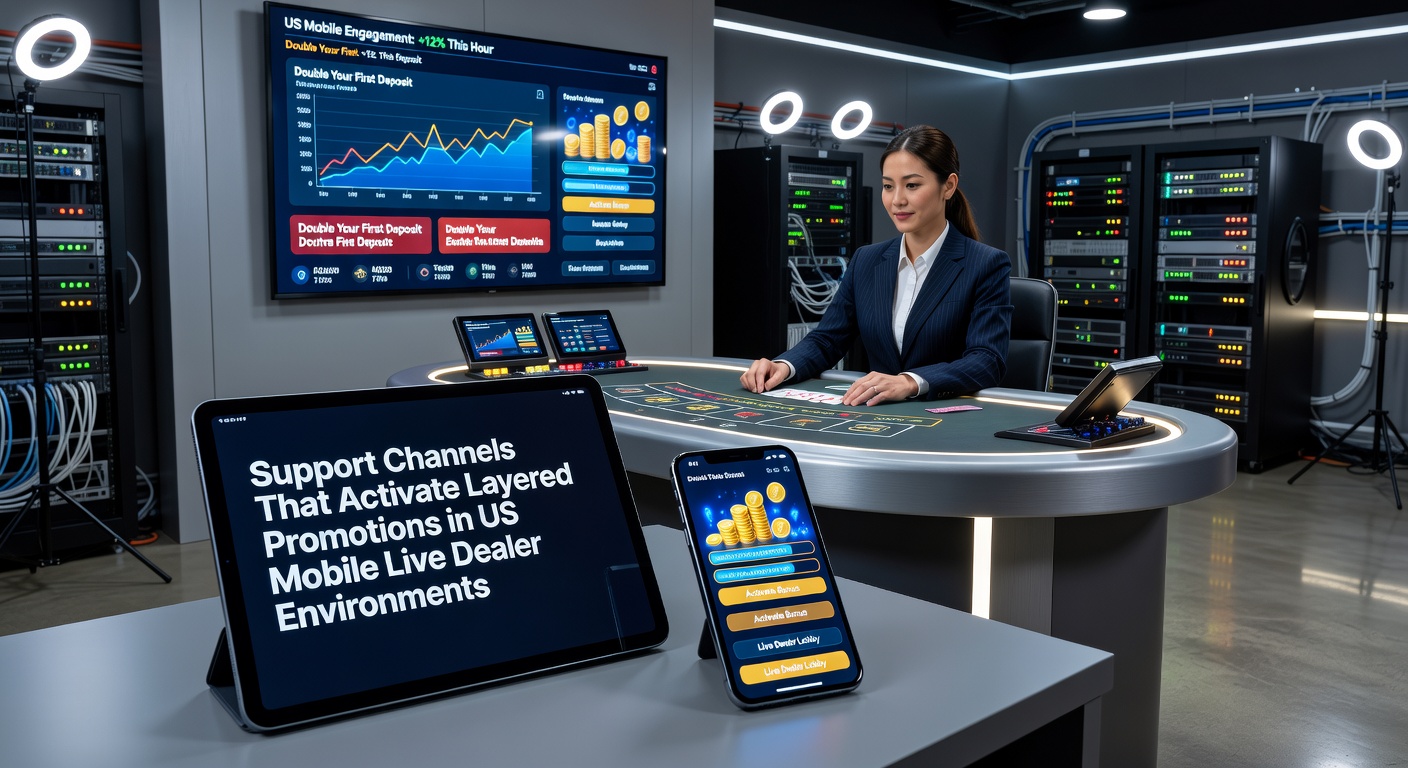 Mobile live dealer interface showing support chat integration with bonus activation prompts