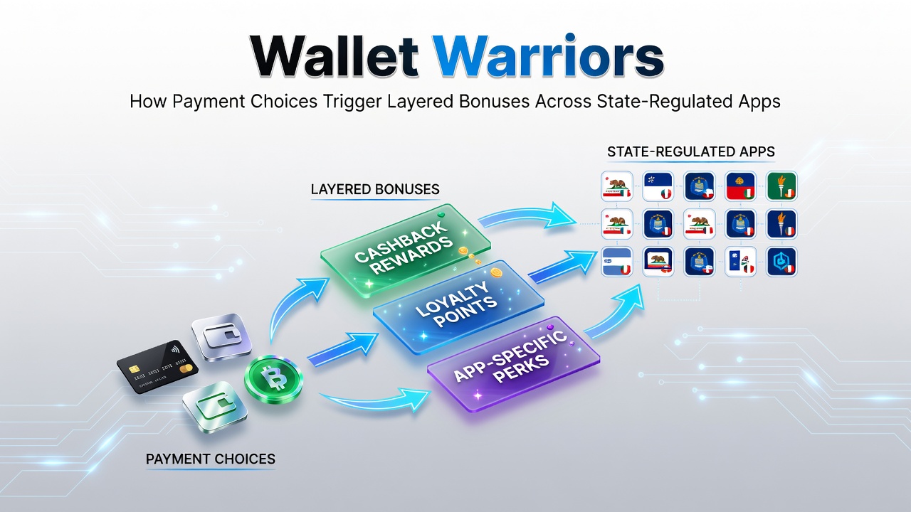 Mobile app interface showing various payment options and bonus notifications on a state-regulated betting platform